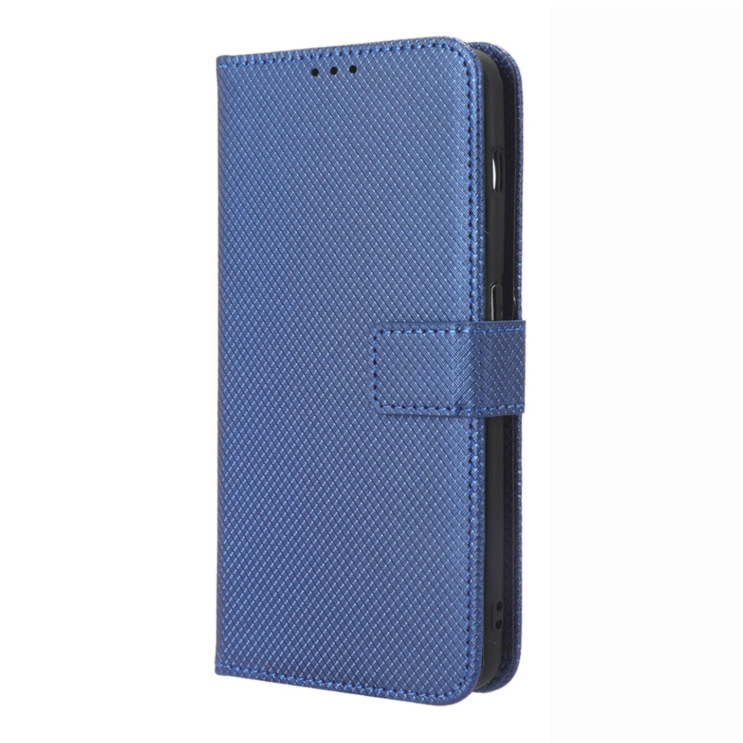 For OnePlus 11 5G PU Leather Cell Phone Cover Diamond Texture Flip Wallet Stand Full Protection Phone Case - Blue