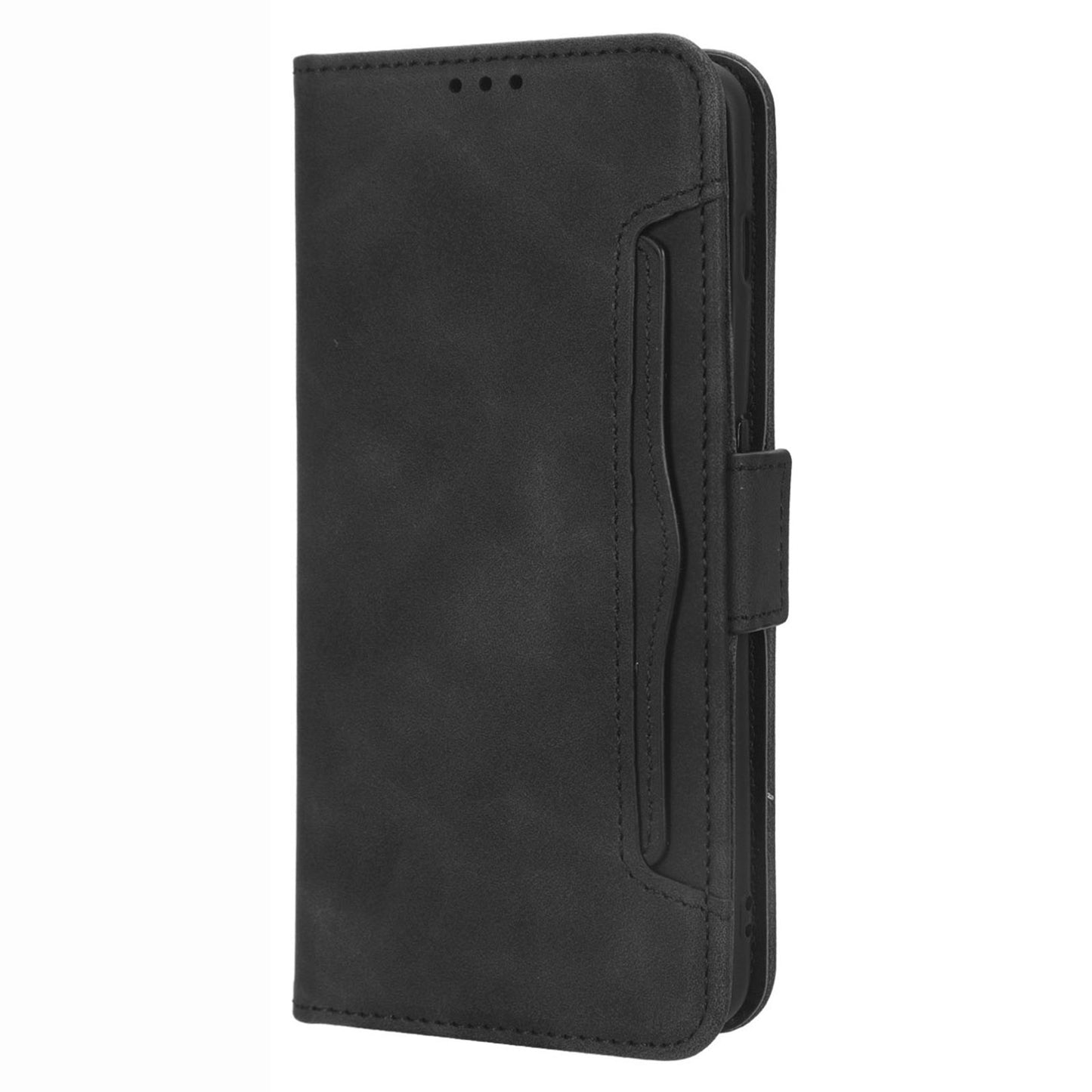 For OnePlus 11 5G PU Leather Shockproof Phone Case Stand Card Holder Magnetic Flip Wallet Cell Phone Cover - Black