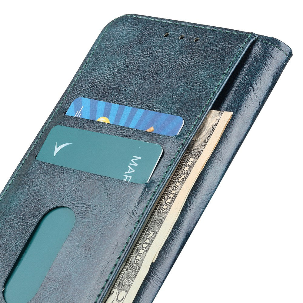 KHAZHEN For OnePlus 11 5G Flip Phone Cover Textured PU Leather Wallet Stand Shockproof Case - Blue