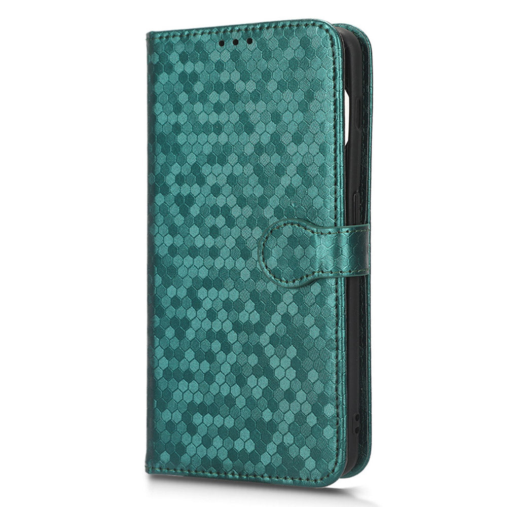 Phone Shell Case for OnePlus 11 5G, Imprinted Dot Pattern Wallet Stand PU Leather Shockproof Cover - Green