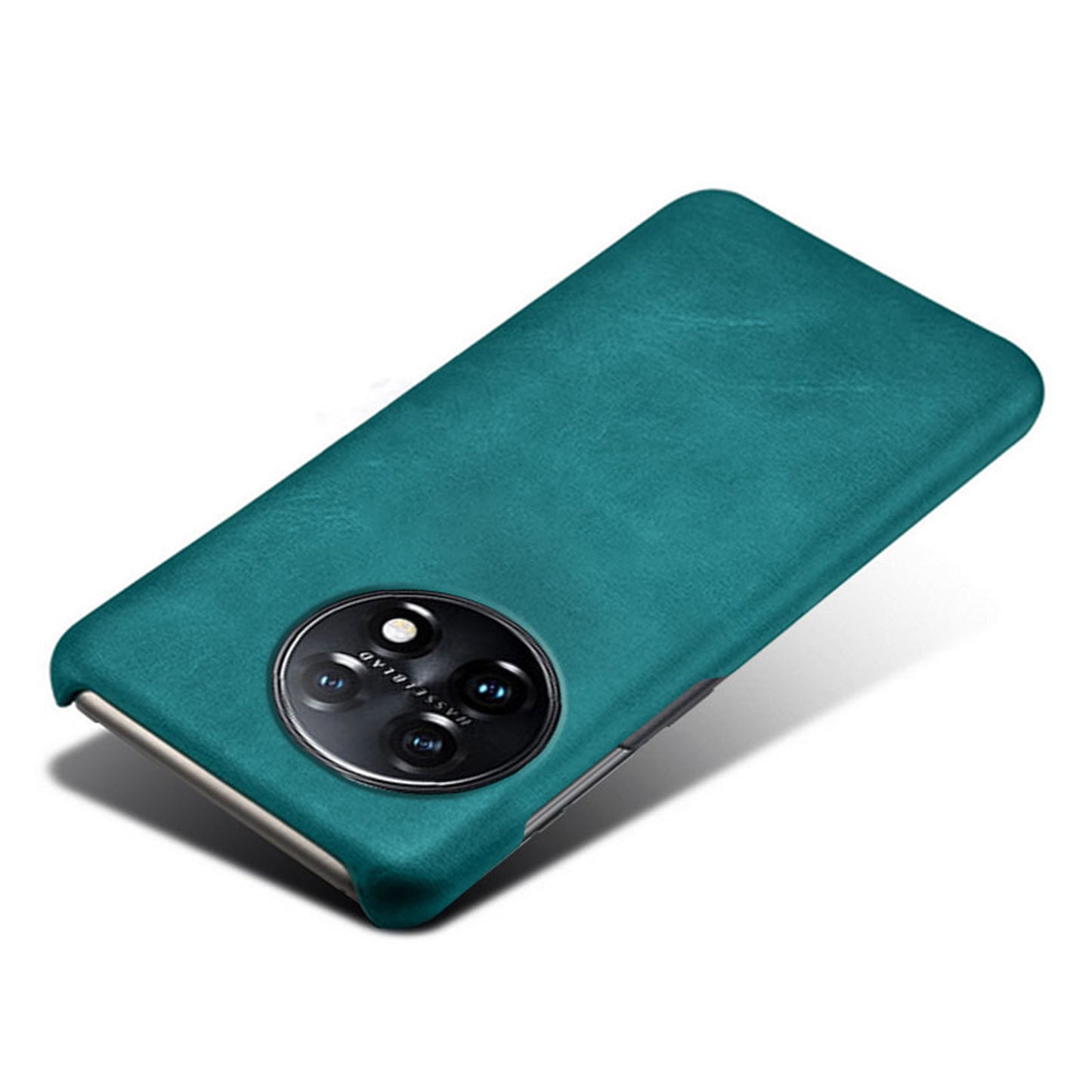 Anti-scratch Phone Cover for OnePlus 11 5G, PU Leather Coated PC Calf Textured Shockproof Mobile Phone Case - Green
