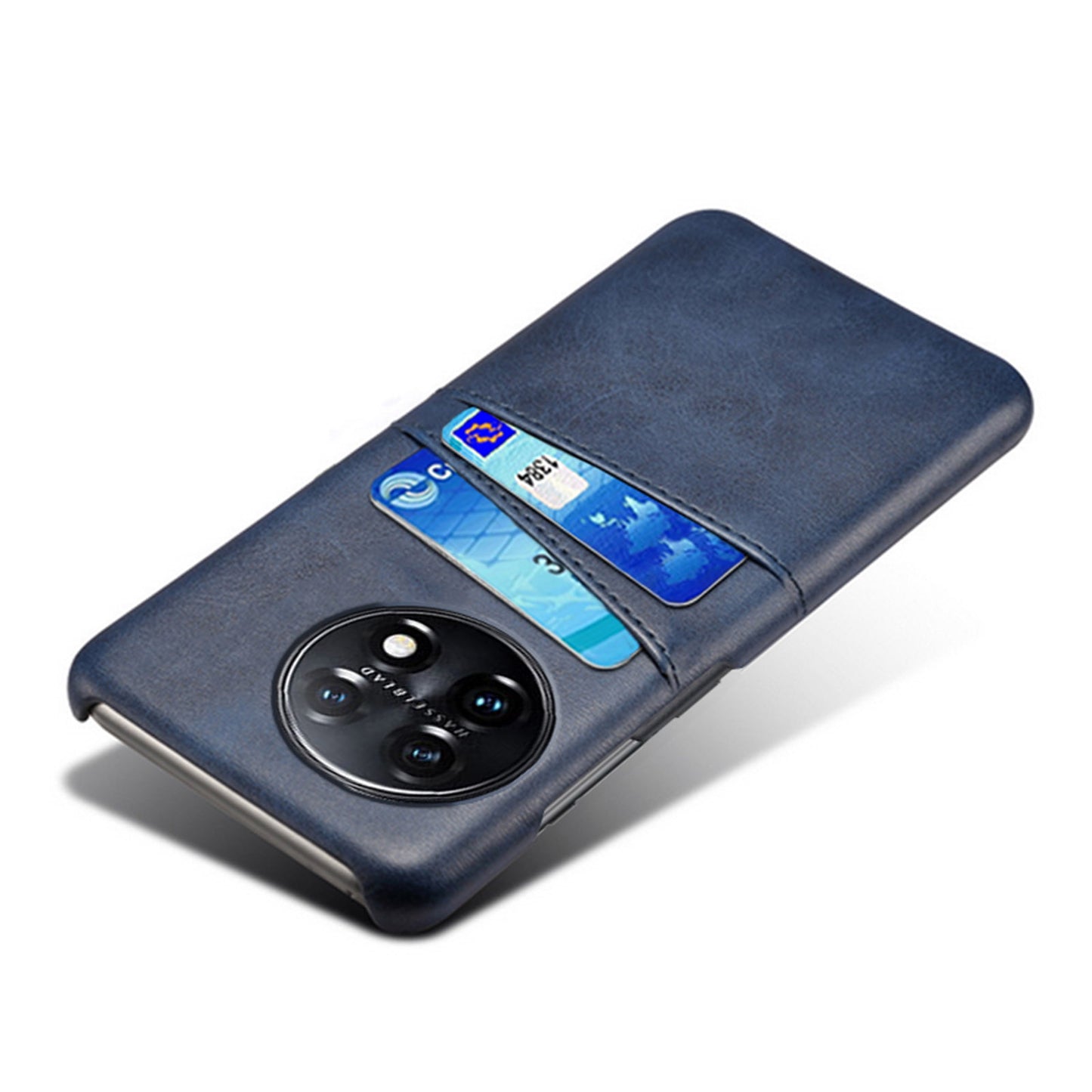 For OnePlus 11 5G Slim Phone Case with Dual Card Slots Shockproof Non-slip Cell Phone Cover - Blue