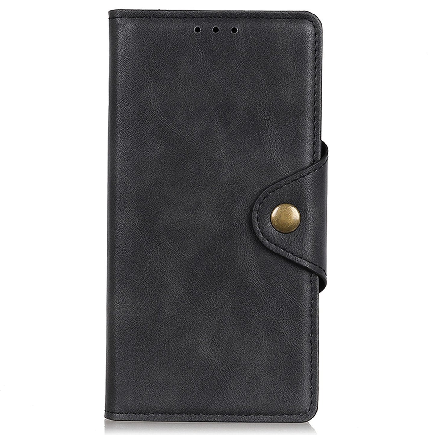 Flip Cover for OnePlus 11 5G Magnetic Brass Buckle PU Leather Wallet Cover Stand Phone Case - Black
