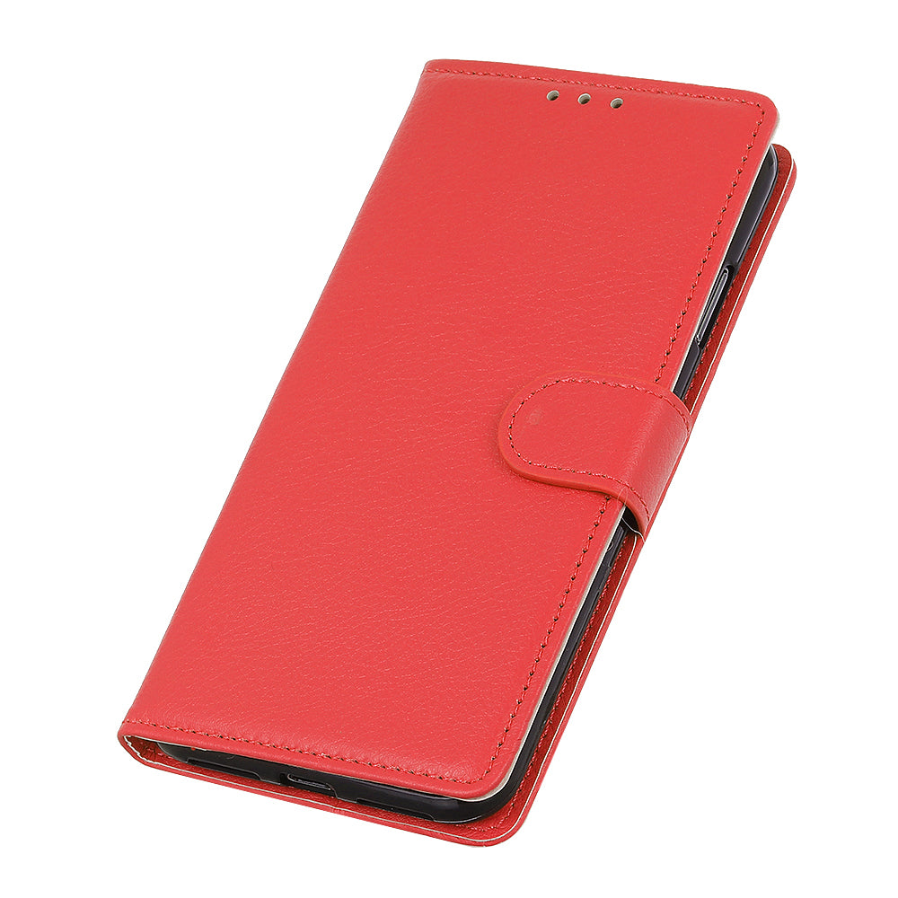 For OnePlus 11 5G Mobile Phone Case Litchi Texture PU Leather Wallet Stand Full Protection Cover - Red
