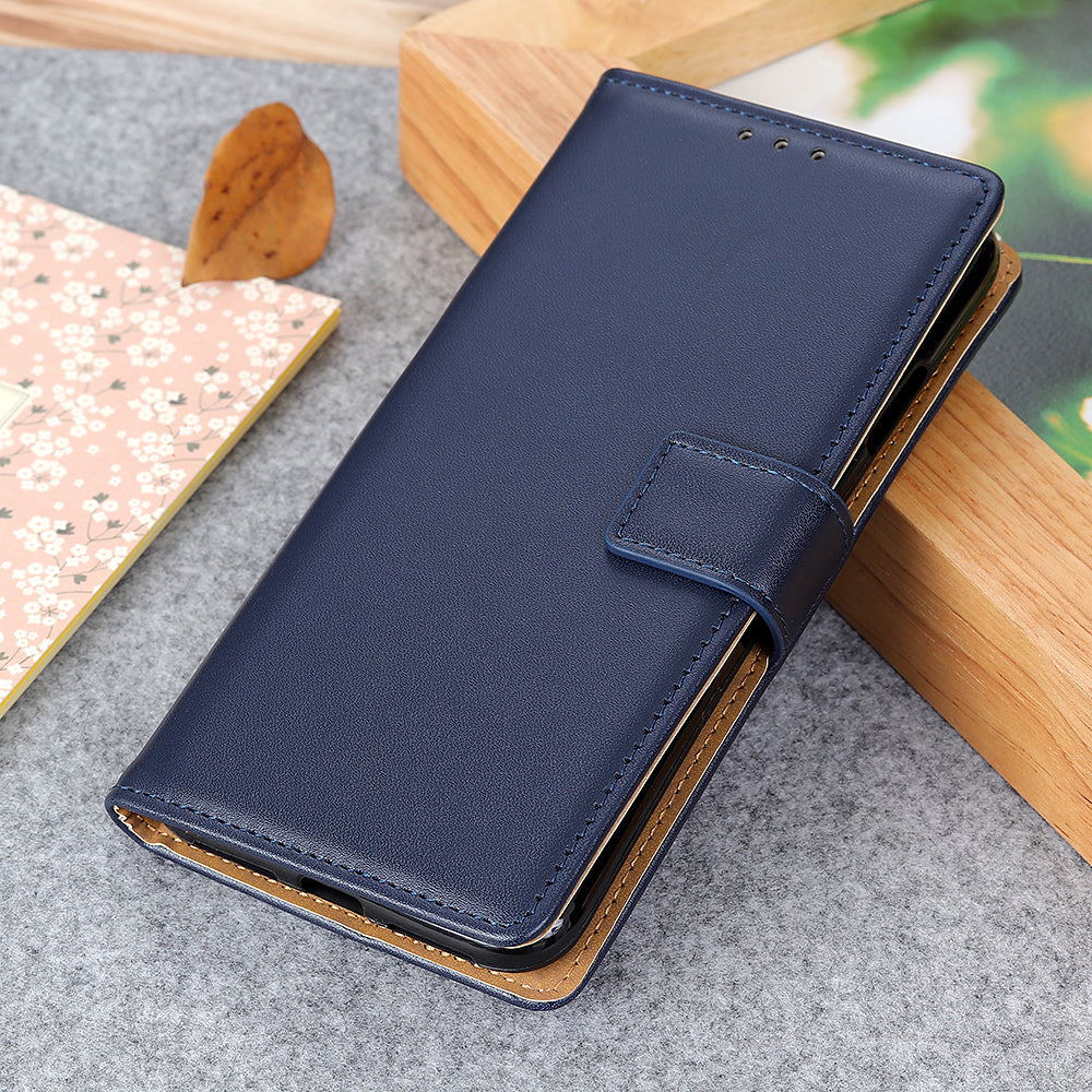 For OnePlus 11 5G Textured PU Leather Wallet Phone Case Full Protection Anti-drop Stand Cover - Blue