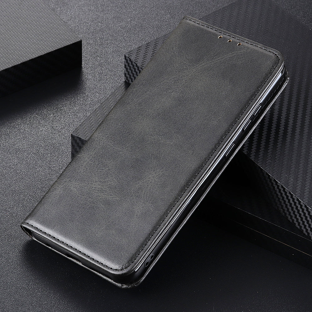 For OnePlus 11 5G Magnetic Auto Closing Mobile Phone Stand Case Split Leather Drop-proof Cover Wallet - Black