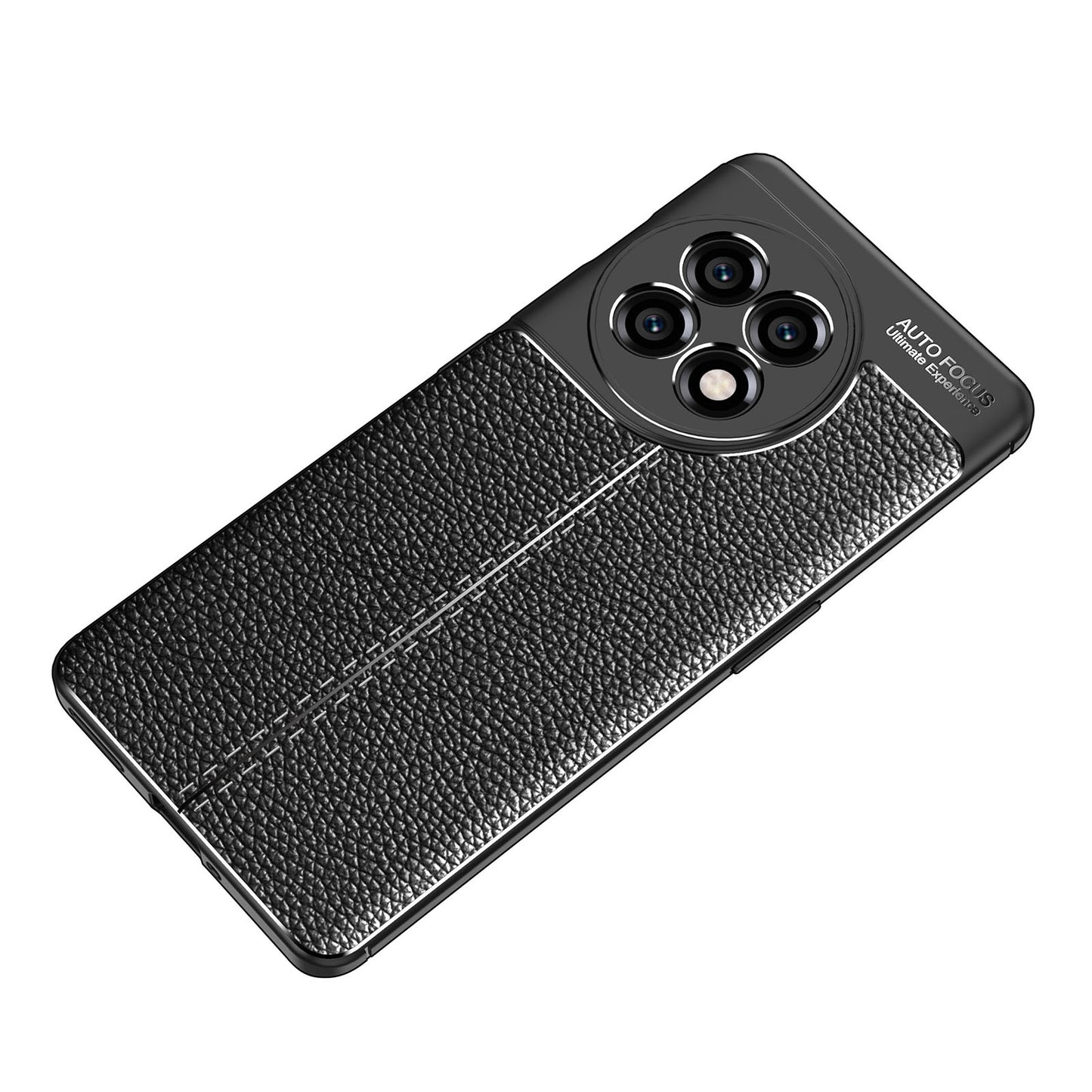 Shockproof Phone Case for OnePlus Ace 2 5G / 11R 5G Litchi Texture Slim TPU Phone Cover - Black