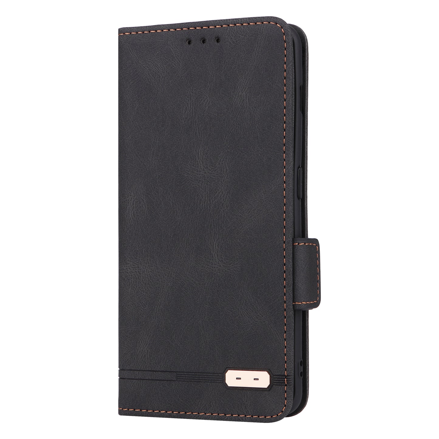For OnePlus 11 5G Flip Cell Phone Cover Hardware Decor PU Leather Wallet Phone Case with Phone Stand Function - Black