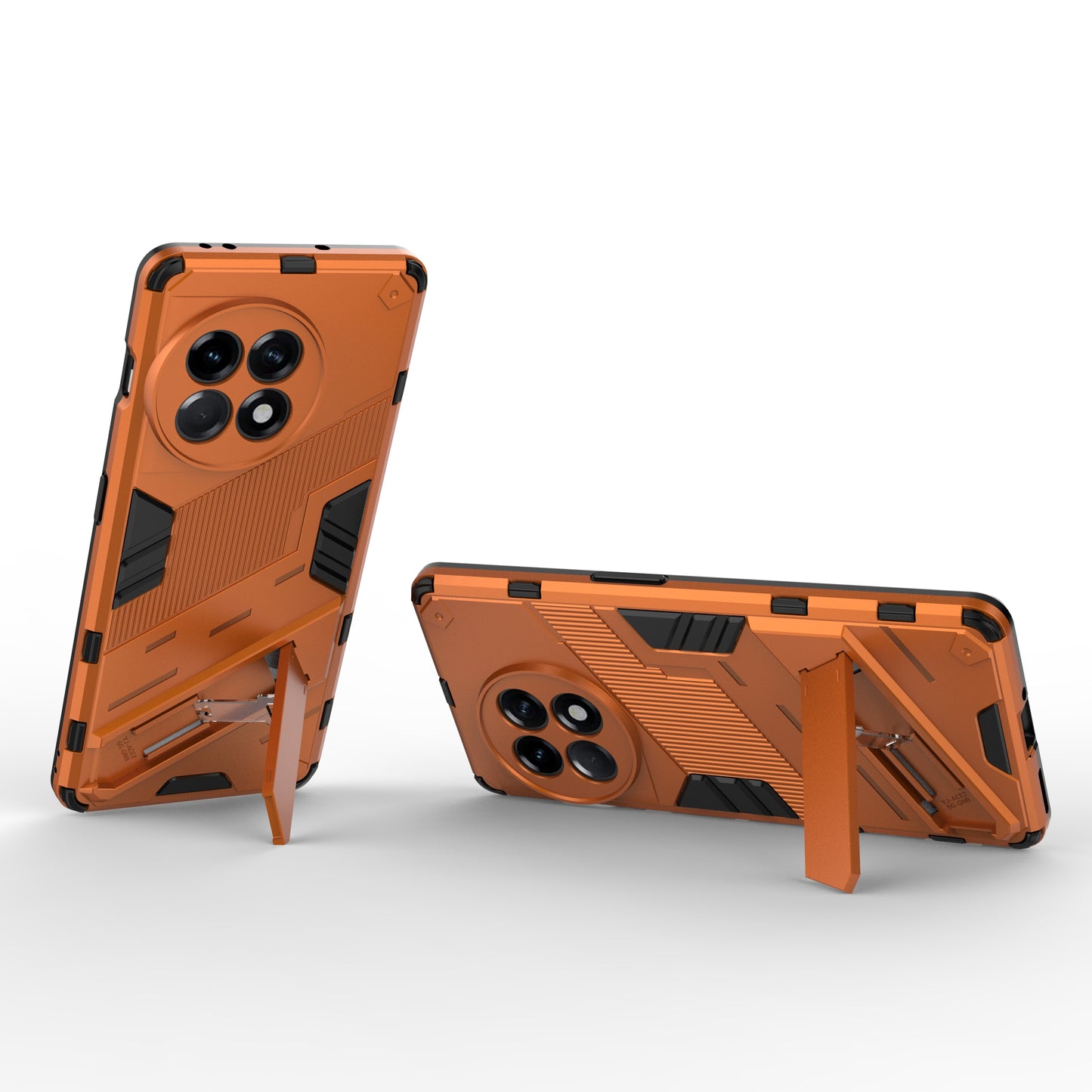 Anti-fall Phone Case for OnePlus Ace 2 5G / 11R 5G , Soft TPU Hard PC Mobile Phone Cover Kickstand - Orange