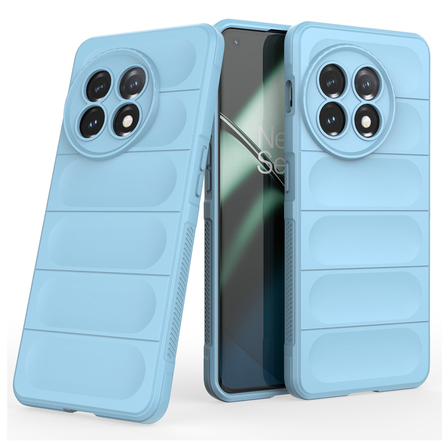 For OnePlus 11 5G Anti-scratch TPU Phone Case Rugged Back Protective Cell Phone Cover - Baby Blue