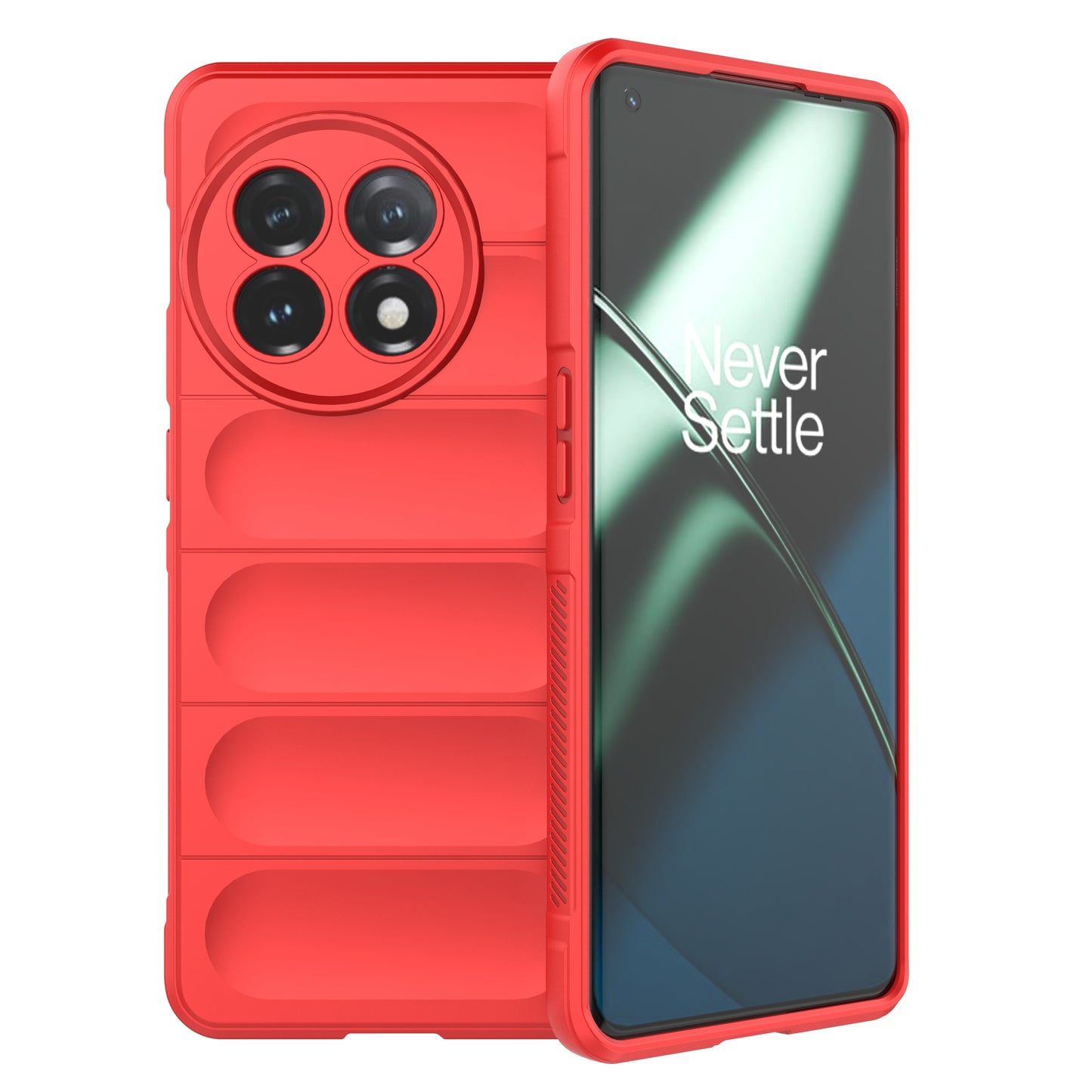 For OnePlus 11 5G Anti-scratch TPU Phone Case Rugged Back Protective Cell Phone Cover - Red