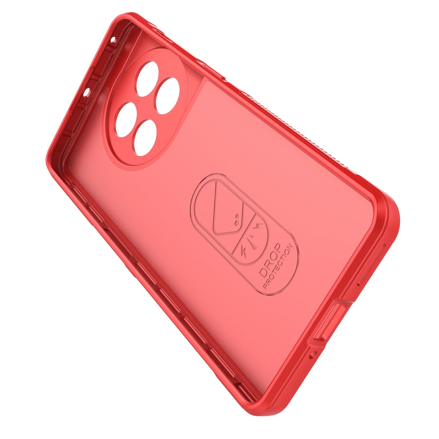 For OnePlus 11 5G Anti-scratch TPU Phone Case Rugged Back Protective Cell Phone Cover - Red