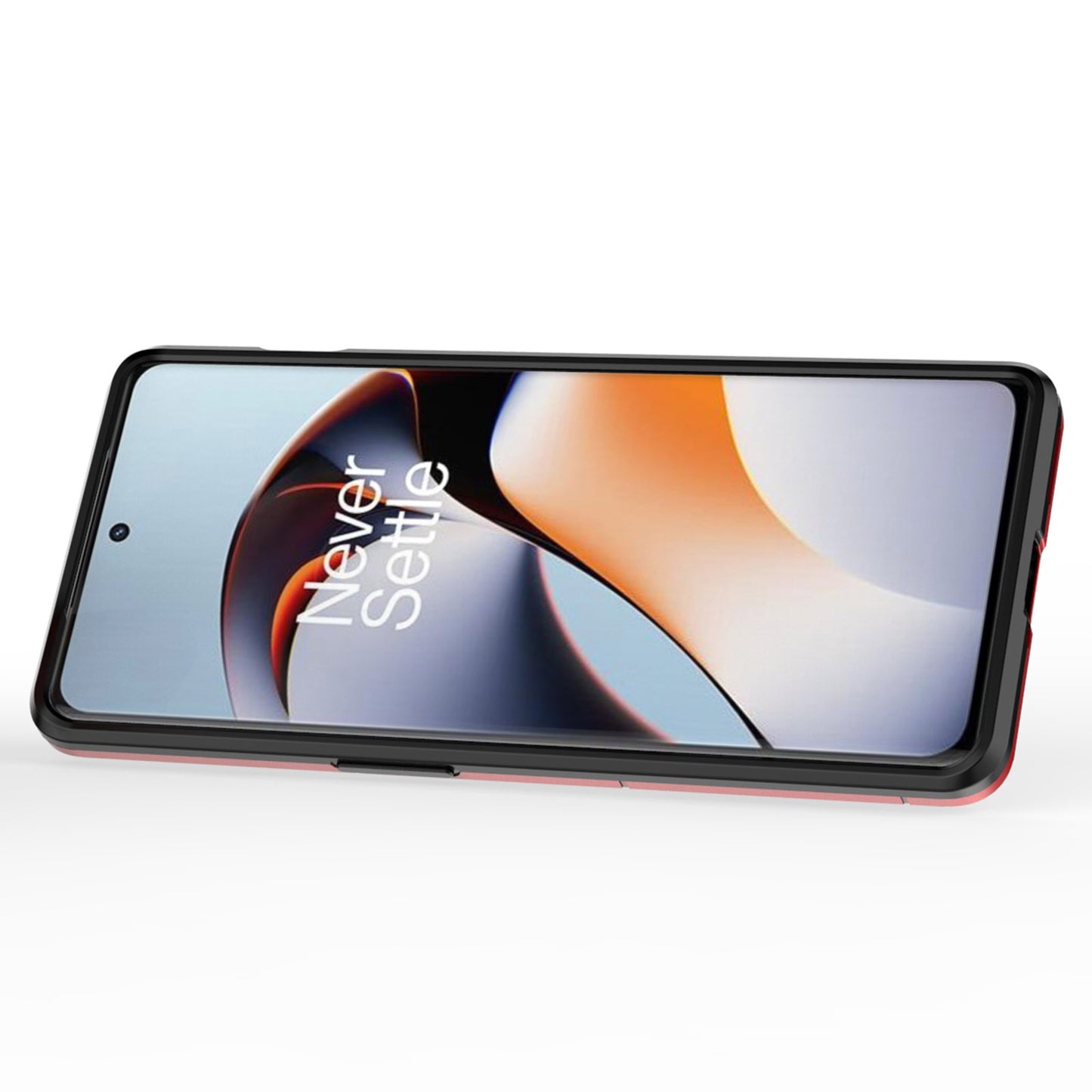 TPU+PC Phone Case for OnePlus Ace 2 5G / 11R 5G Ring Holder Kickstand Anti-drop Phone Cover - Red