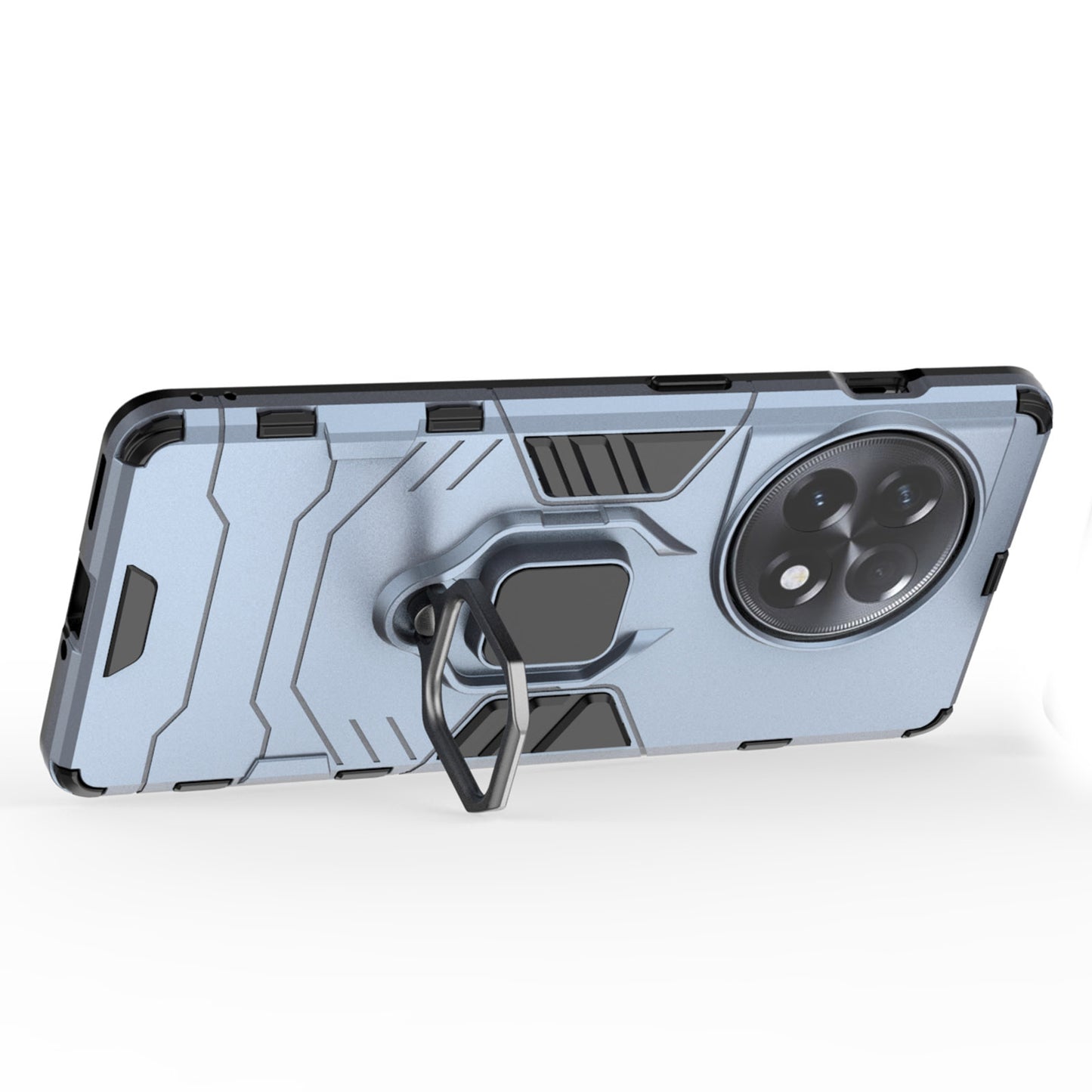 TPU+PC Phone Case for OnePlus Ace 2 5G / 11R 5G Ring Holder Kickstand Anti-drop Phone Cover - Blue