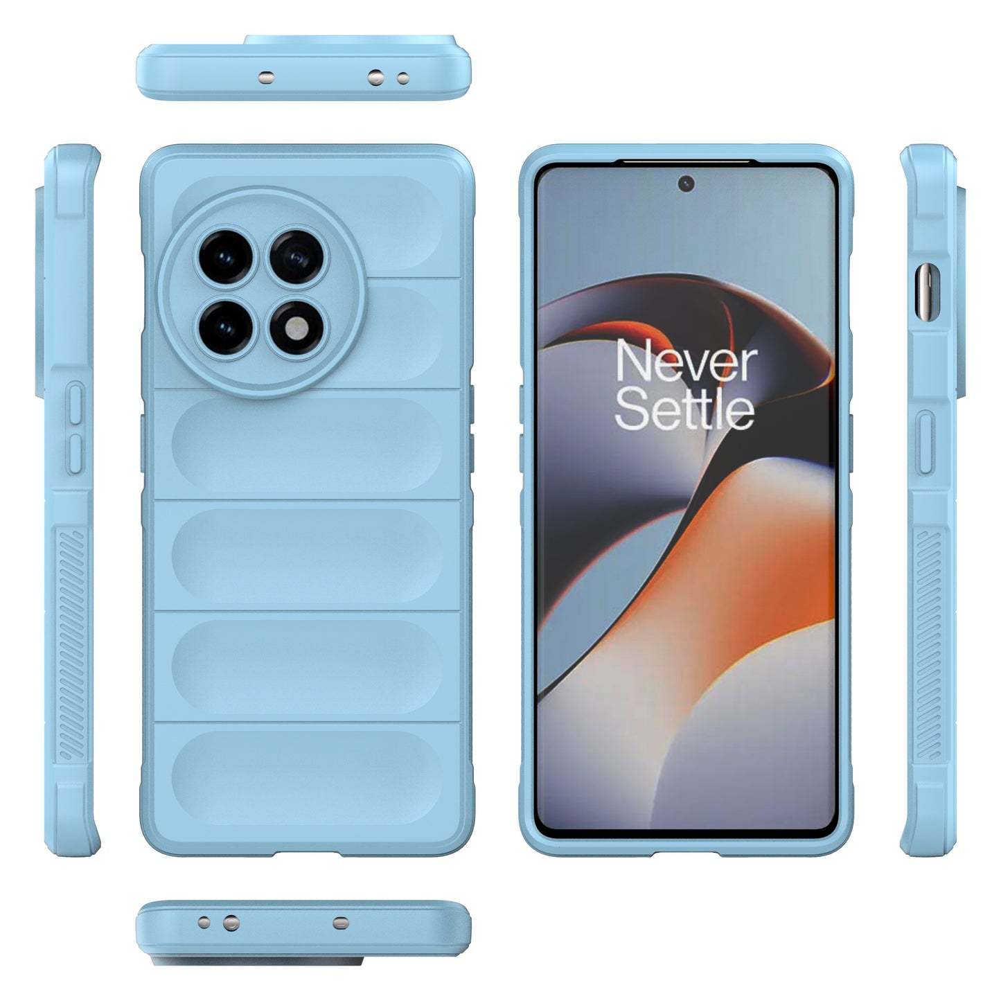 Anti-drop TPU Phone Case For OnePlus Ace 2 5G / 11R 5G Rugged Phone Back Cover - Baby Blue