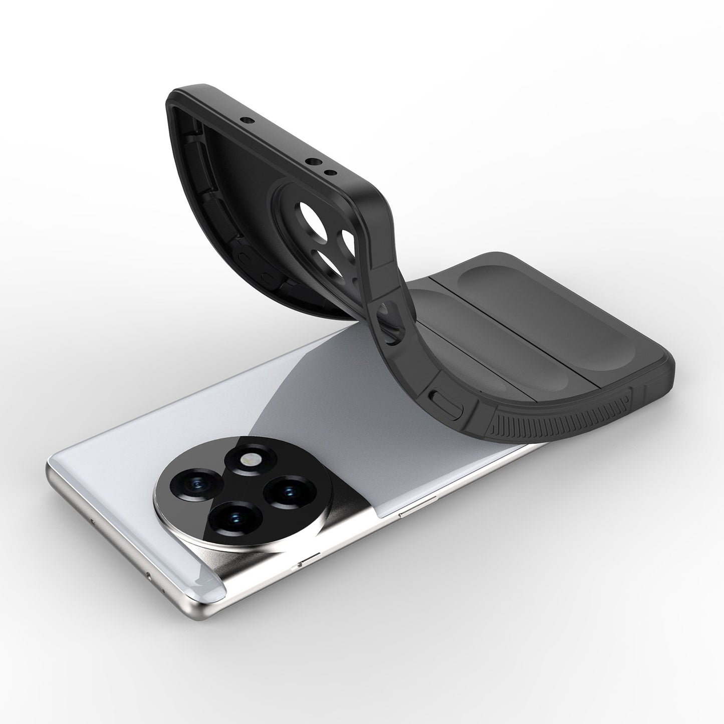 Anti-drop TPU Phone Case For OnePlus Ace 2 5G / 11R 5G Rugged Phone Back Cover - Black