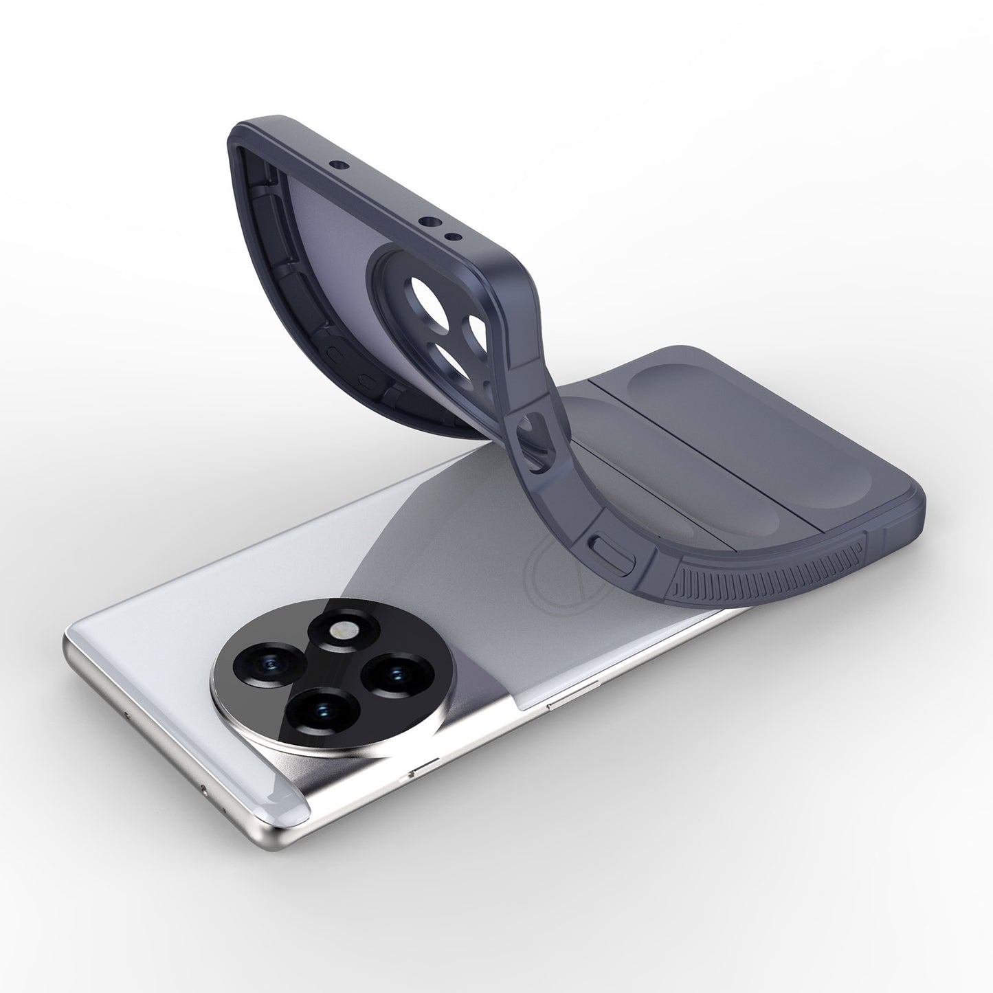 Anti-drop TPU Phone Case For OnePlus Ace 2 5G / 11R 5G Rugged Phone Back Cover - Dark Blue