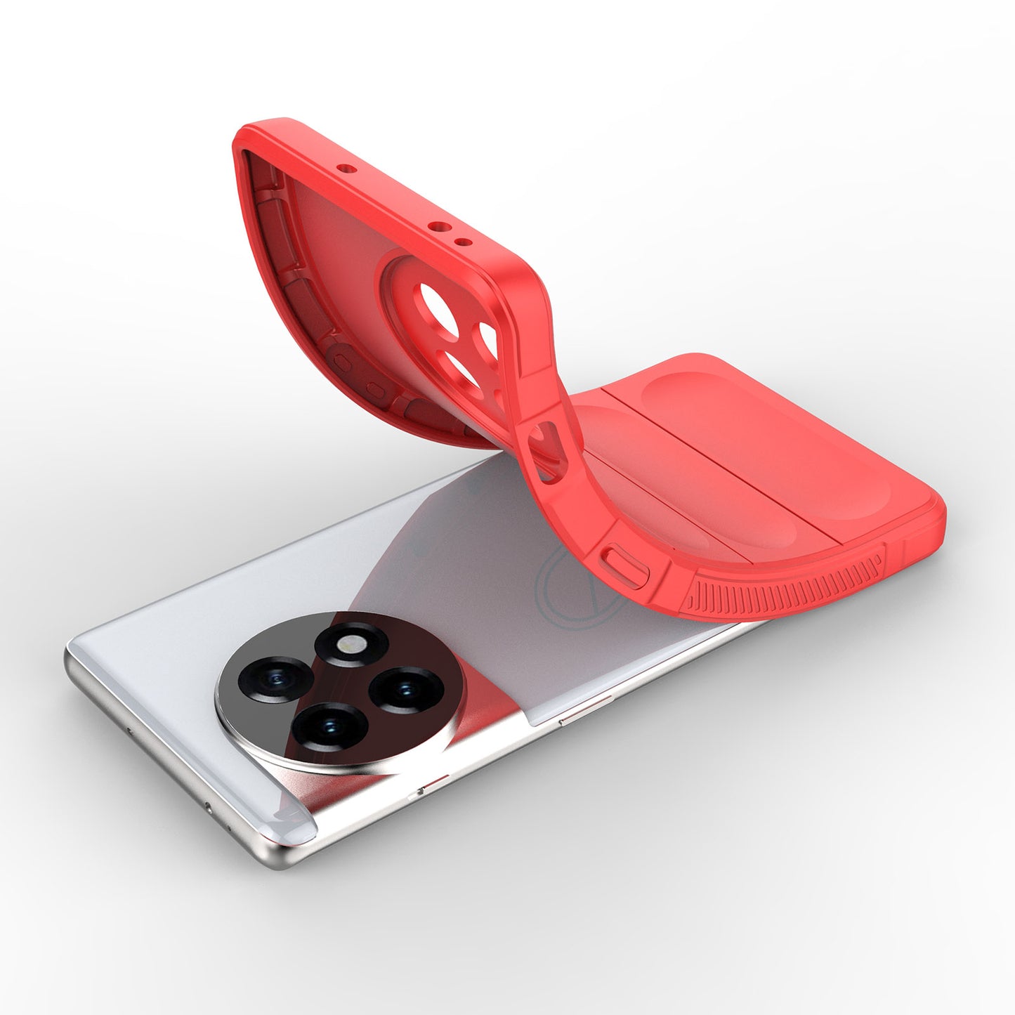 Anti-drop TPU Phone Case For OnePlus Ace 2 5G / 11R 5G Rugged Phone Back Cover - Red