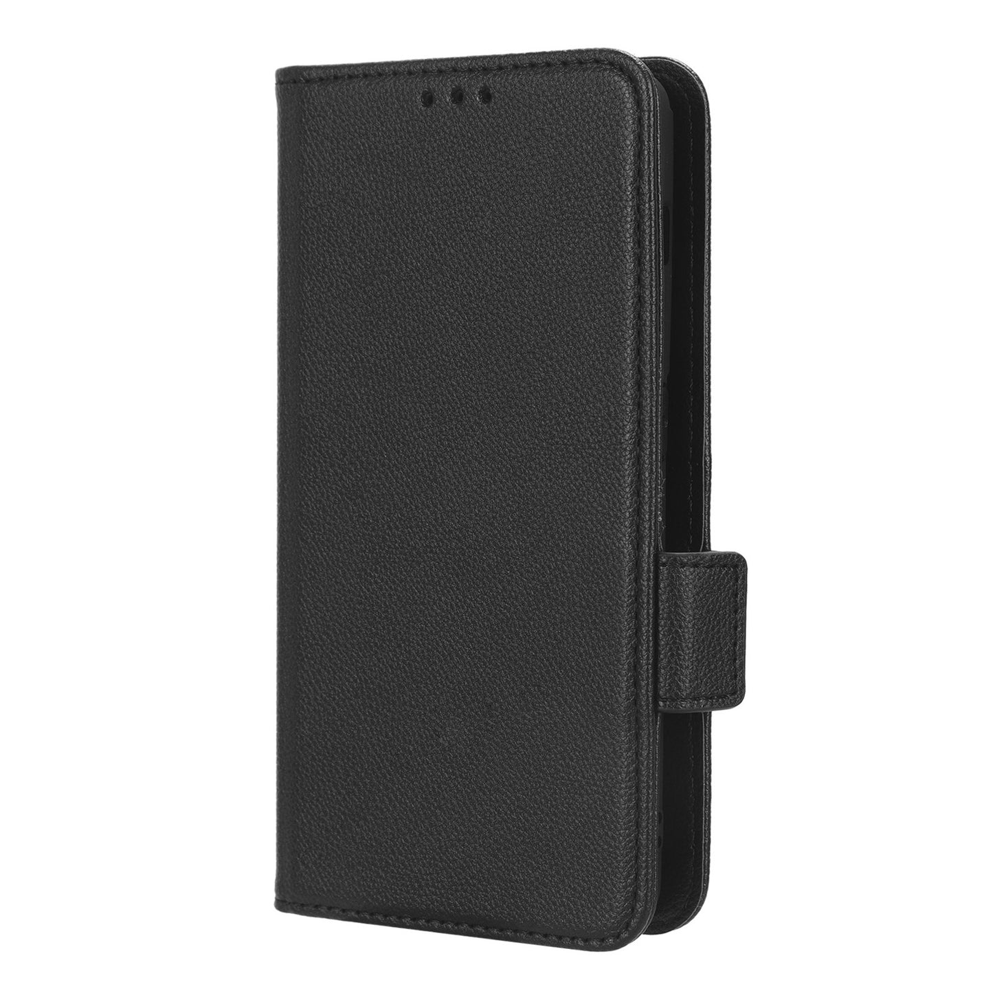 Anti-drop Phone Cover For OnePlus 11 5G Wallet Stand Litchi Texture PU Leather Protective Phone Case - Black