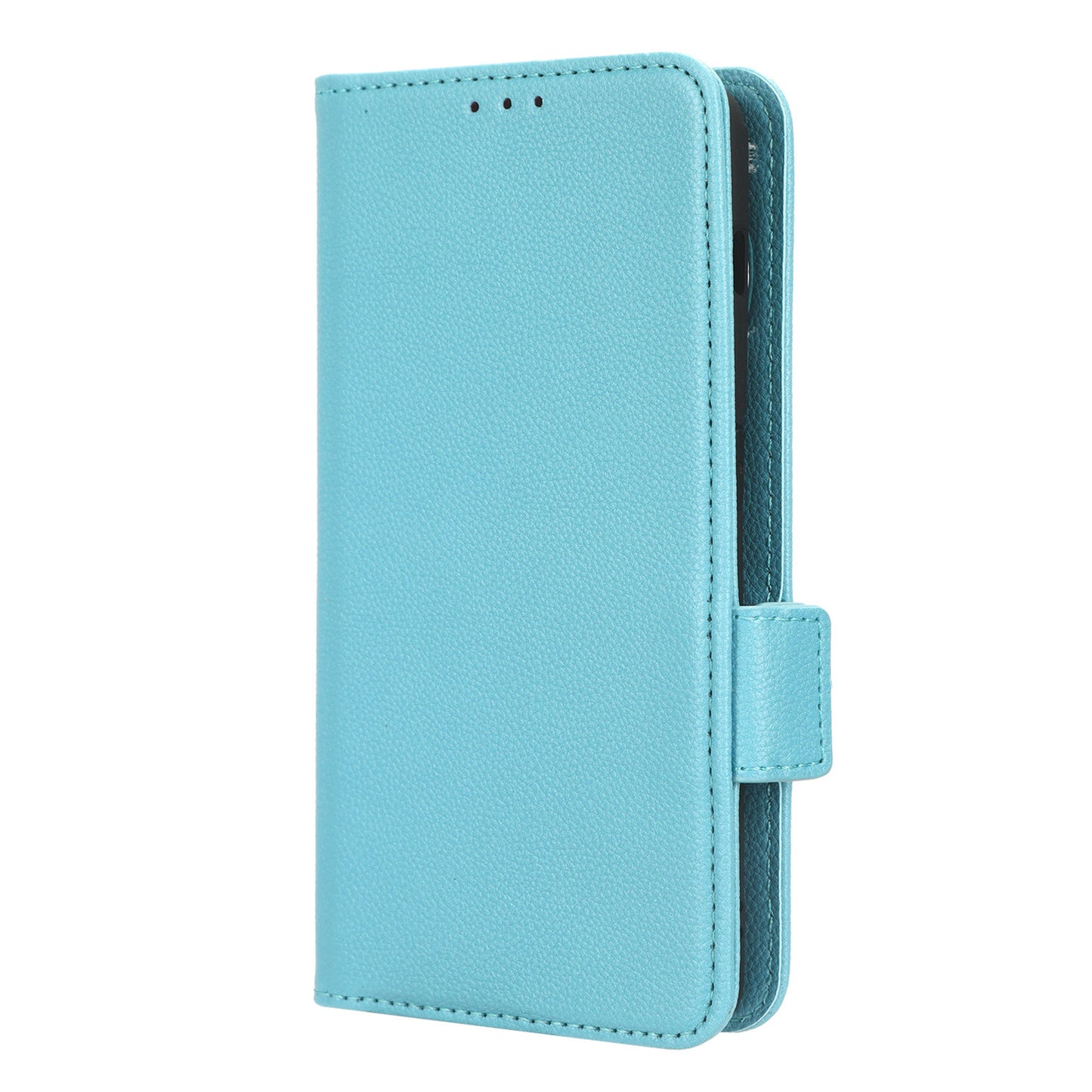 Anti-drop Phone Cover For OnePlus 11 5G Wallet Stand Litchi Texture PU Leather Protective Phone Case - Baby Blue
