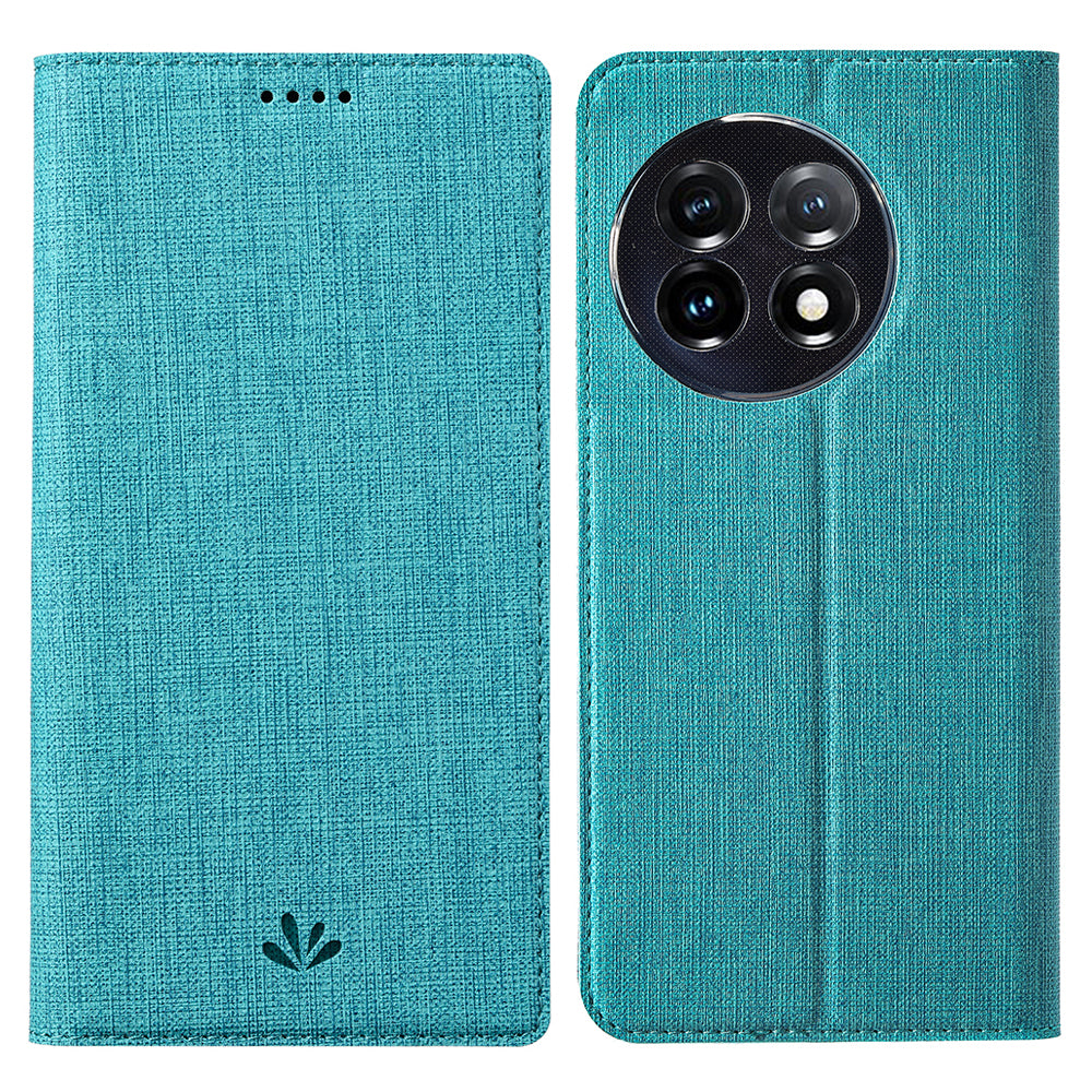 VILI DMX Series for OnePlus 11 5G PU Leather Phone Case Card Slots Mobile Phone Stand Cover - Blue