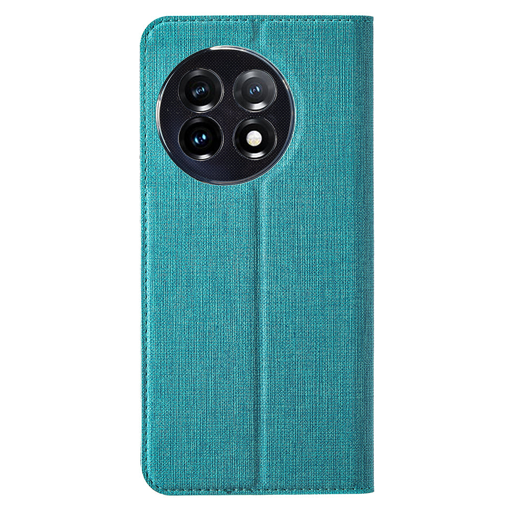 VILI DMX Series for OnePlus 11 5G PU Leather Phone Case Card Slots Mobile Phone Stand Cover - Blue