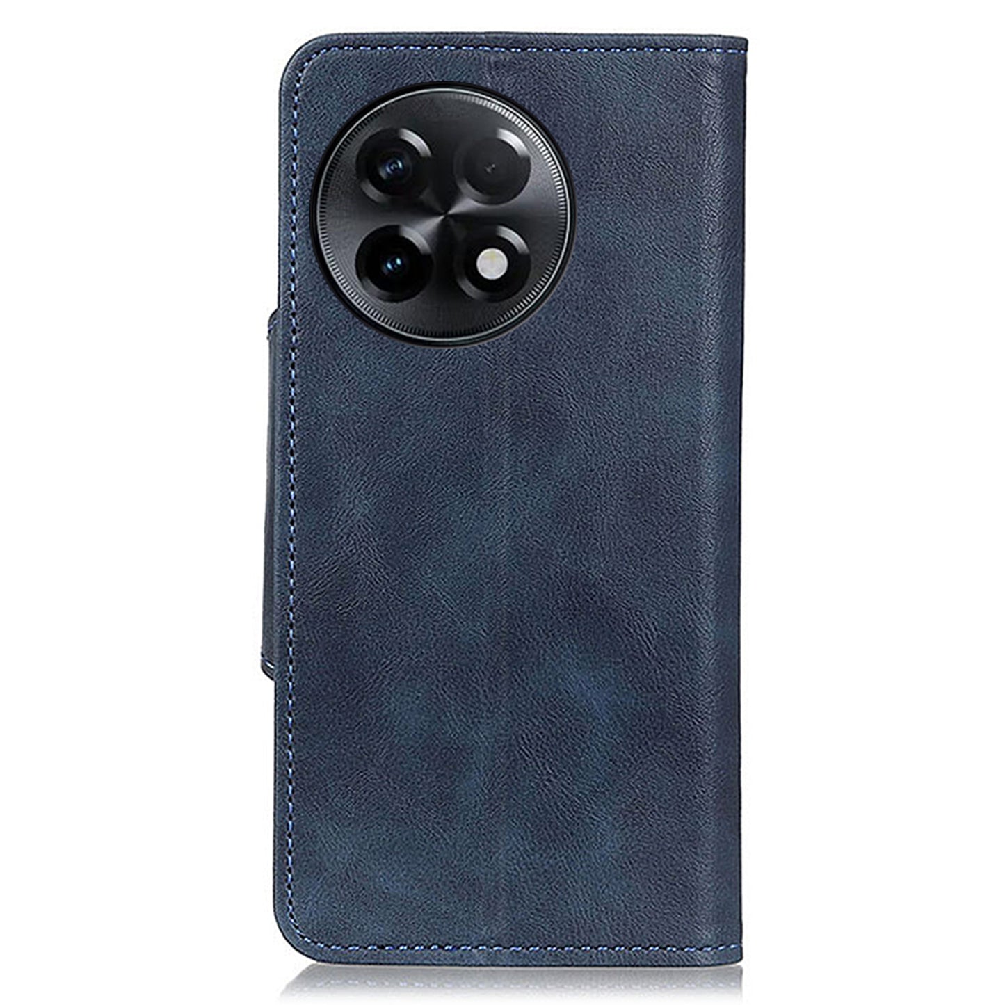 Full Protection Phone Cover For OnePlus Ace 2 5G / 11R 5G Brass Buckle Flip Leather Phone Case with Stand Wallet - Blue