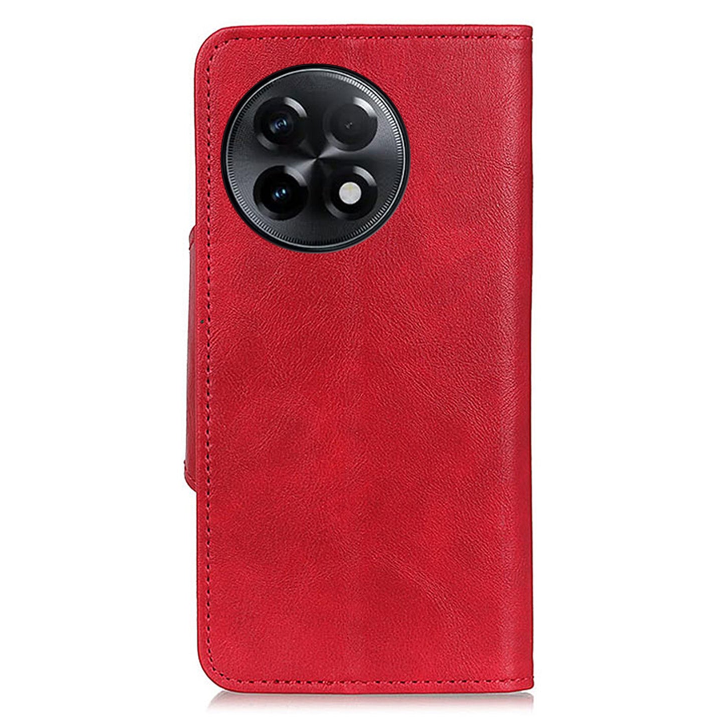 Full Protection Phone Cover For OnePlus Ace 2 5G / 11R 5G Brass Buckle Flip Leather Phone Case with Stand Wallet - Red
