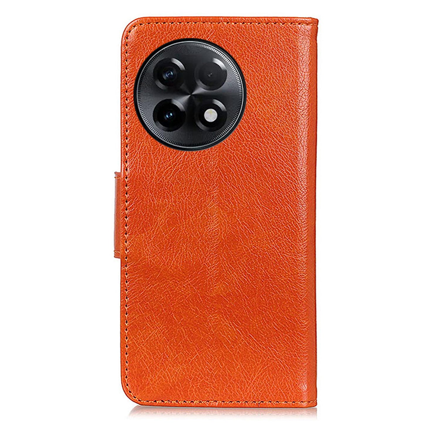 Shockproof Phone Case For OnePlus Ace 2 5G / 11R 5G Split Leather Nappa Texture Flip Wallet Stand Cell Phone Cover - Orange