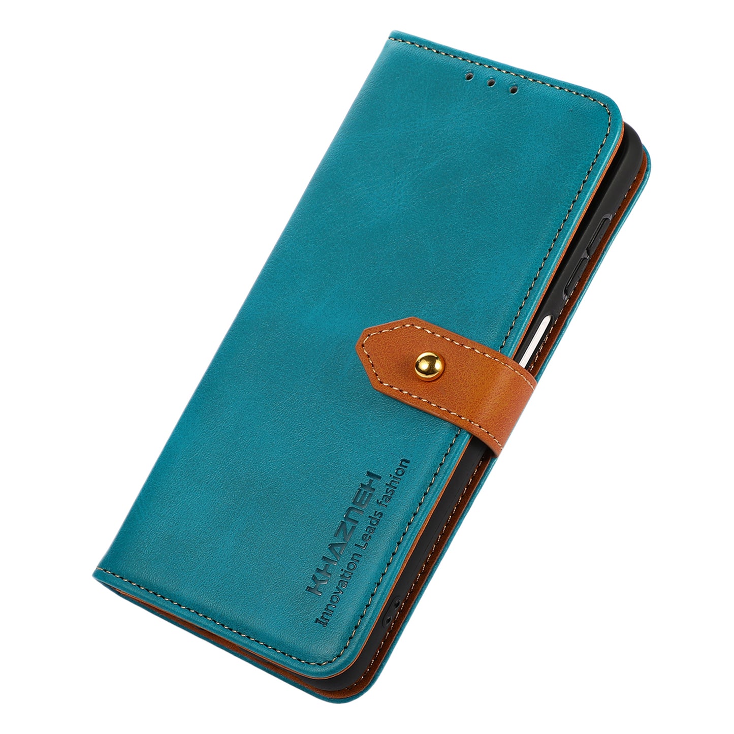 KHAZNEH Phone Case For OnePlus Ace 2 5G / 11R 5G , Cowhide Texture Flip Leather Wallet Protective Phone Cover Stand - Blue