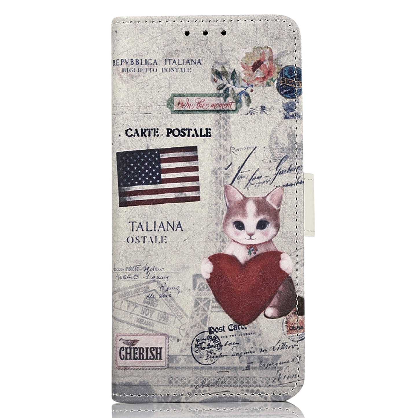 For OnePlus Ace 2 5G / 11R 5G Pattern Printing Phone Case Wallet Stand PU Leather Protective Phone Cover - Cat and Heart