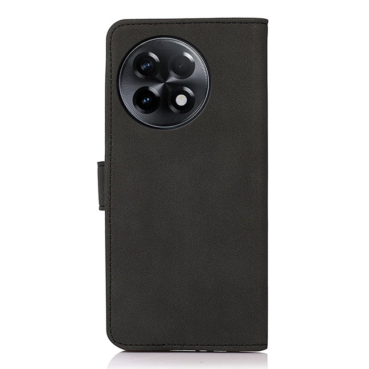 KHAZNEH Protective Phone Case For OnePlus Ace 2 5G / 11R 5G Flip Leather Textured Phone Cover Stand Wallet - Black