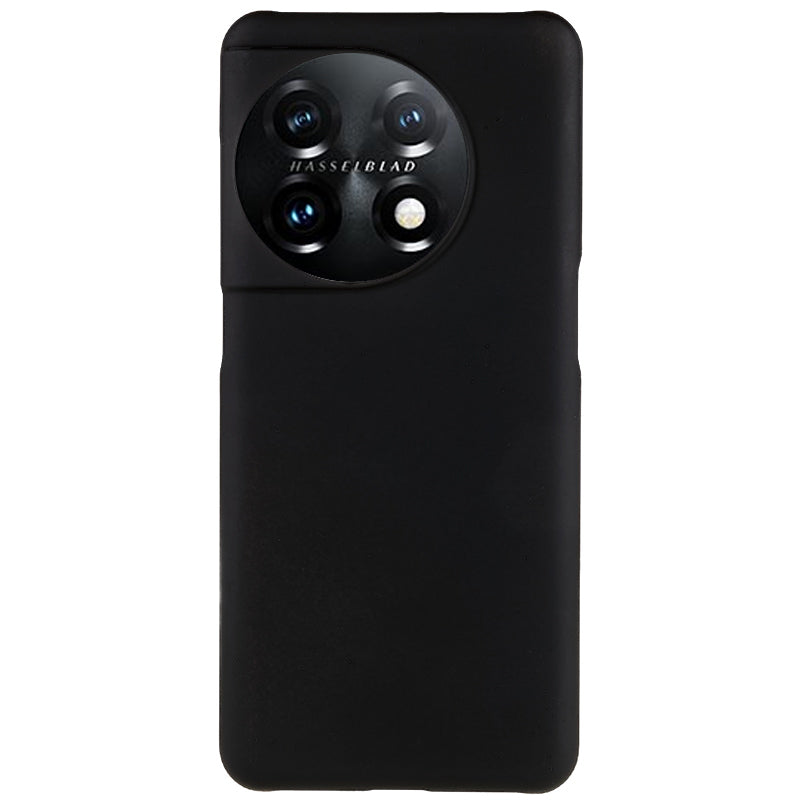 For OnePlus 11 5G Rubberized Texture Phone Case Hard PC Anti-fingerprints Phone Cover - Black