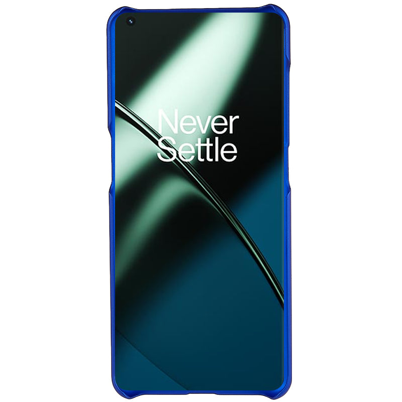 For OnePlus 11 5G Rubberized Texture Phone Case Hard PC Anti-fingerprints Phone Cover - Blue