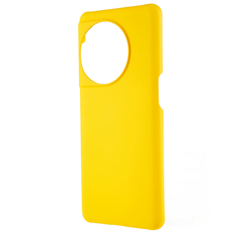 For OnePlus 11 5G Rubberized Texture Phone Case Hard PC Anti-fingerprints Phone Cover - Yellow