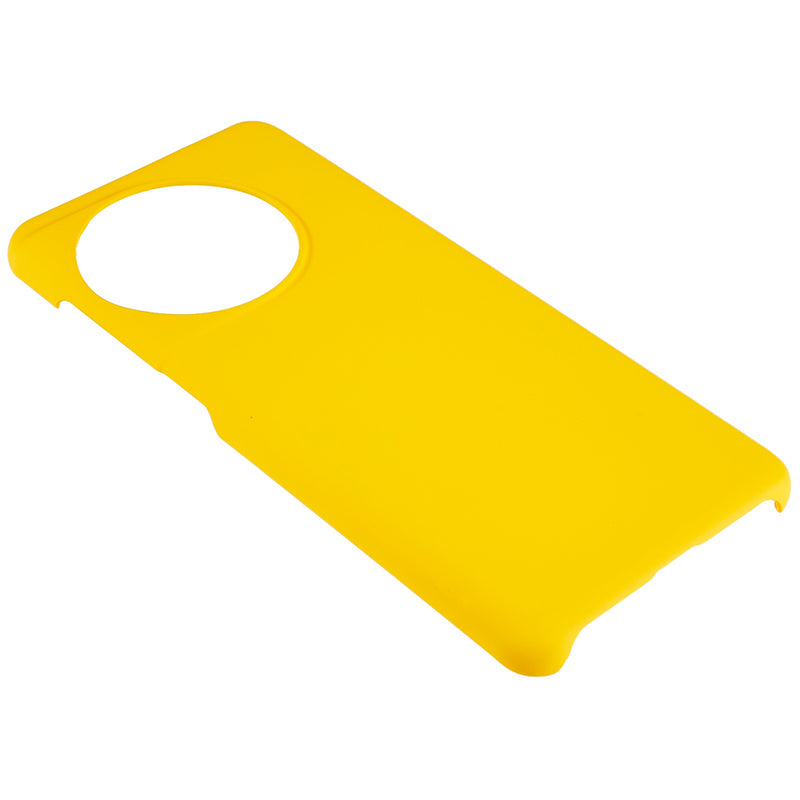 For OnePlus 11 5G Rubberized Texture Phone Case Hard PC Anti-fingerprints Phone Cover - Yellow