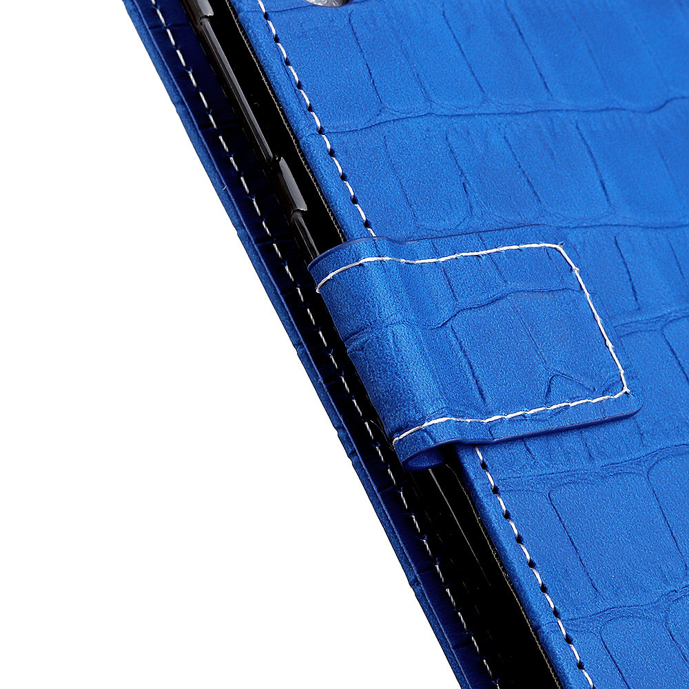 For OnePlus Ace 2 5G / 11R 5G Crocodile Texture Leather Shockproof Phone Case with Wallet Stand - Blue