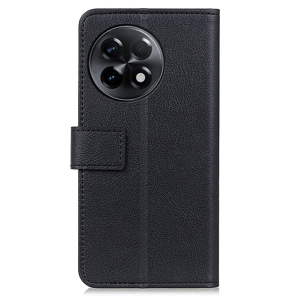 For OnePlus Ace 2 5G / 11R 5G PU Leather Phone Wallet Case Stand Magnetic Clasp Phone Cover - Black