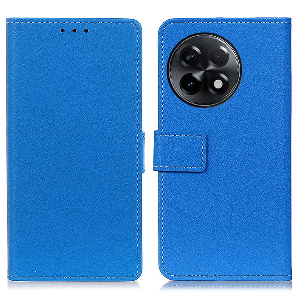 For OnePlus Ace 2 5G / 11R 5G PU Leather Phone Wallet Case Stand Magnetic Clasp Phone Cover - Blue