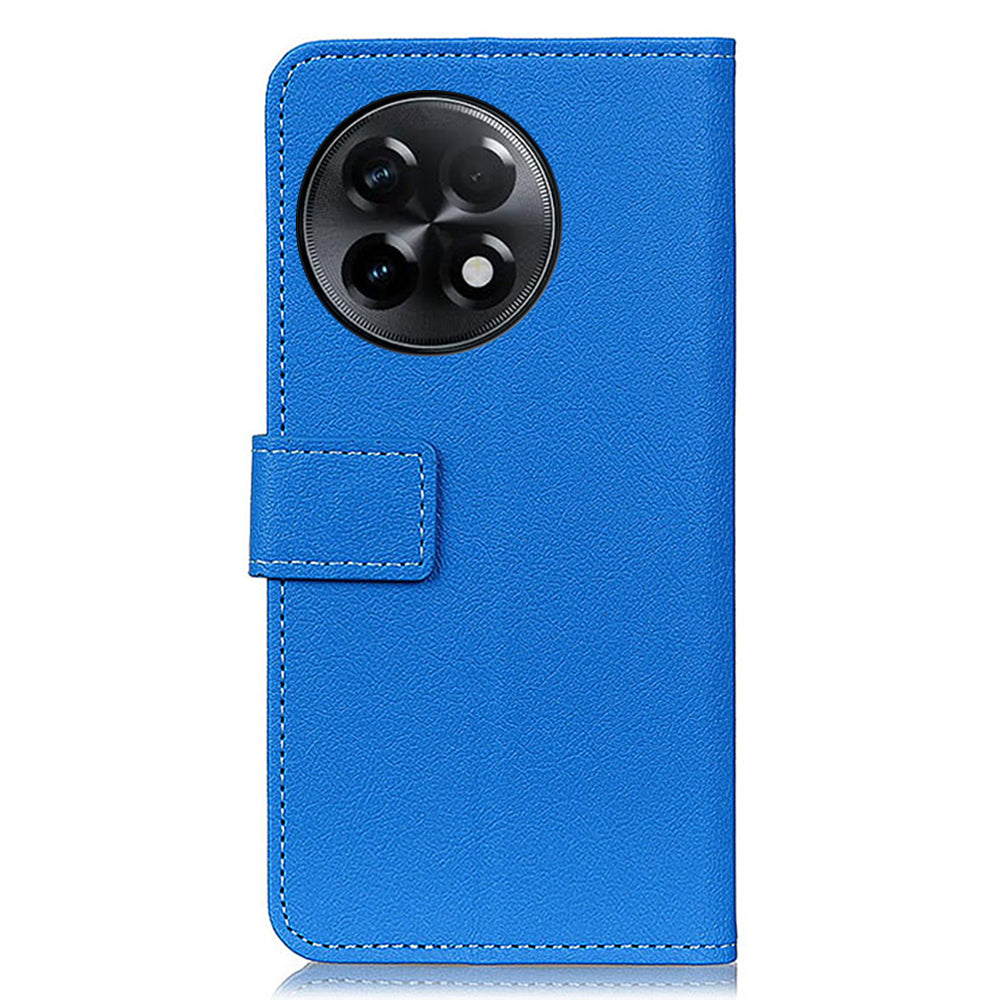 For OnePlus Ace 2 5G / 11R 5G PU Leather Phone Wallet Case Stand Magnetic Clasp Phone Cover - Blue