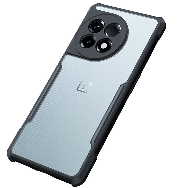 XUNDD For OnePlus Ace 2 5G / 11R 5G Transparent Phone Cover Acrylic+TPU Anti-drop Cell Phone Case - Laser Texture