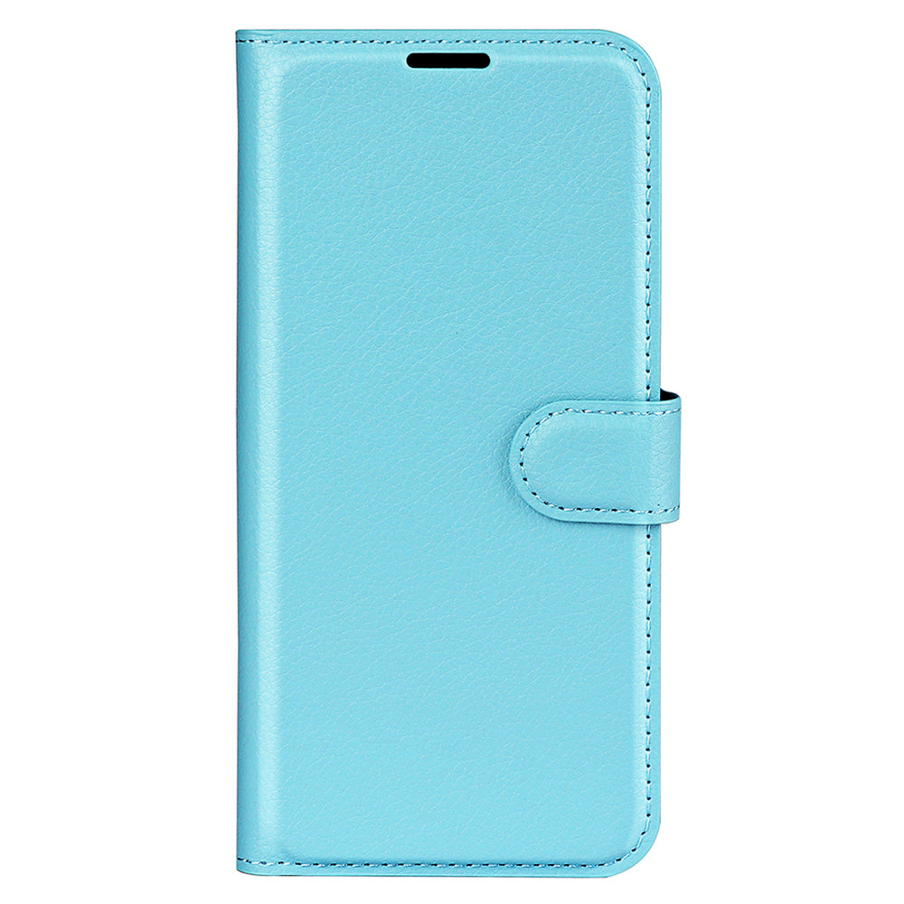 Shockproof Phone Case for OnePlus Ace 2 5G / 11R 5G Litchi Texture Wallet Phone Cover with Stand - Blue