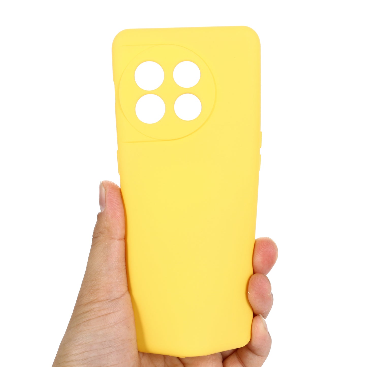 For OnePlus 11 5G Liquid Silicone Phone Case Camera Protection Anti-Scratch Cover - Yellow