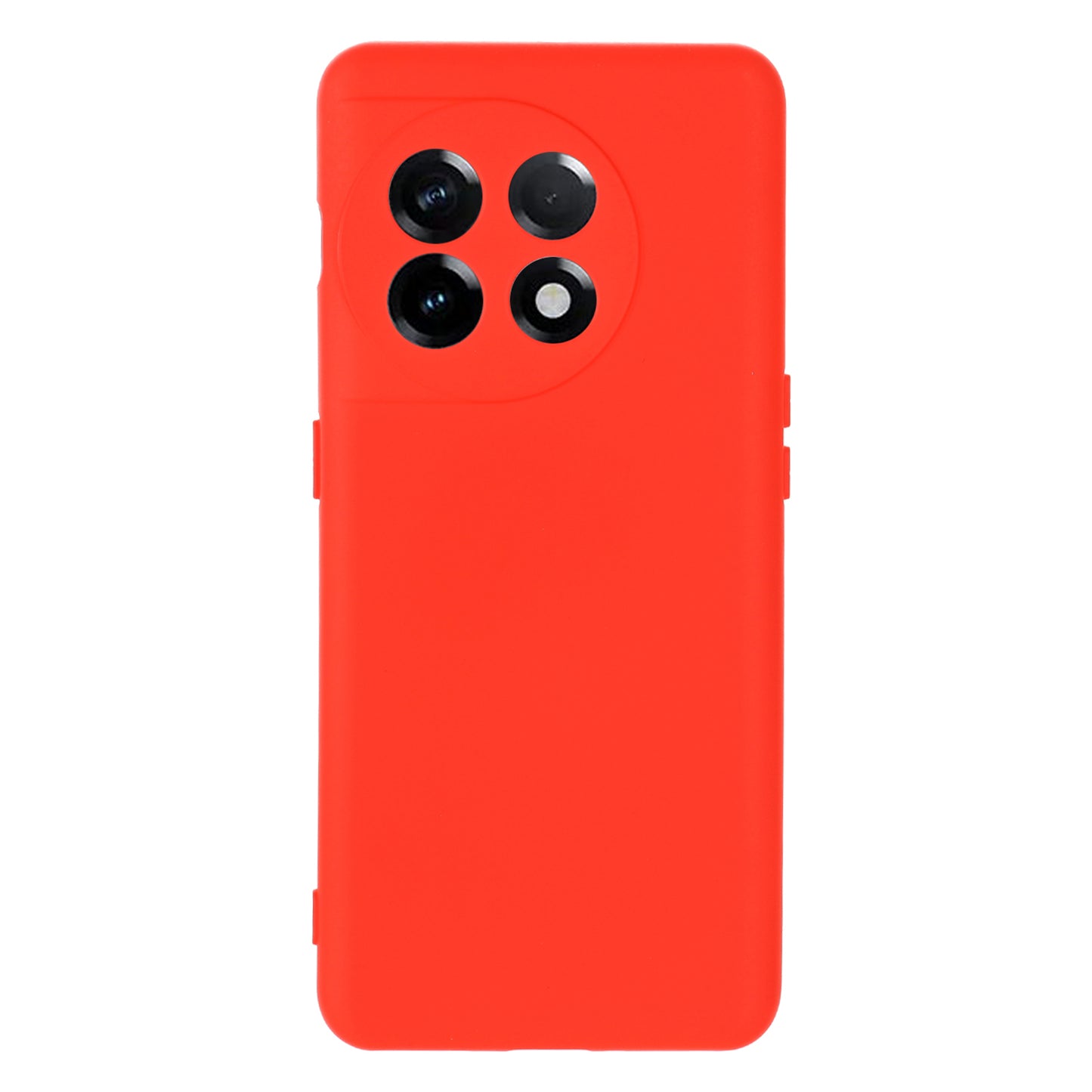 For OnePlus 11 5G Liquid Silicone Phone Case Camera Protection Anti-Scratch Cover - Red