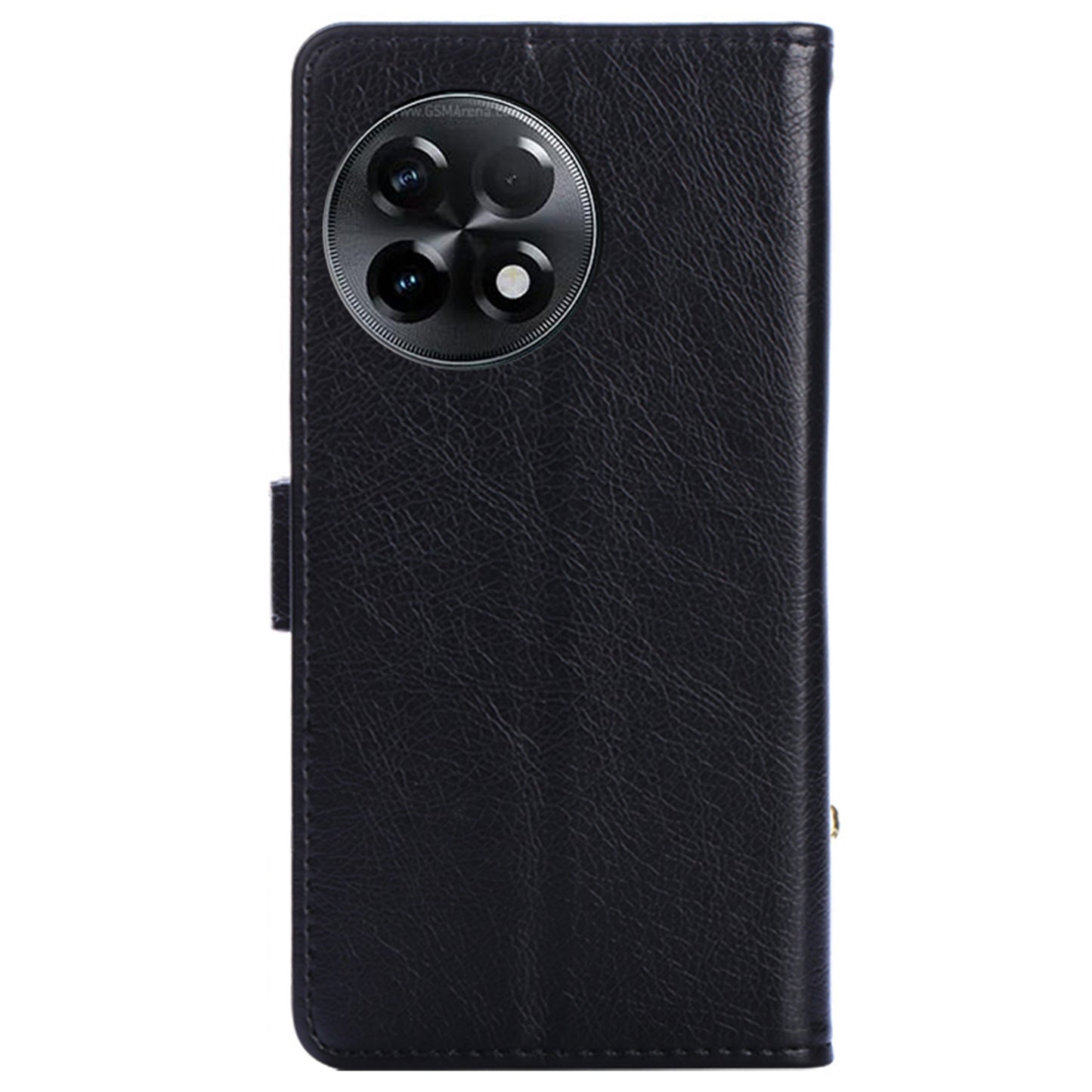 For OnePlus Ace 2 5G / 11R 5G Phone Wallet Case Zipper Pocket Leather Stand Phone Cover with Strap - Black