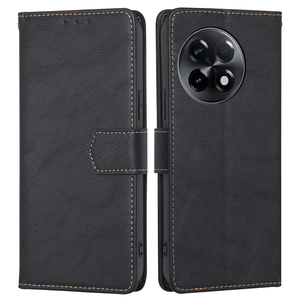 For OnePlus Ace 2 5G / 11R 5G PU Leather Wallet Phone Case Flip Stand RFID Blocking Protective Cover - Black