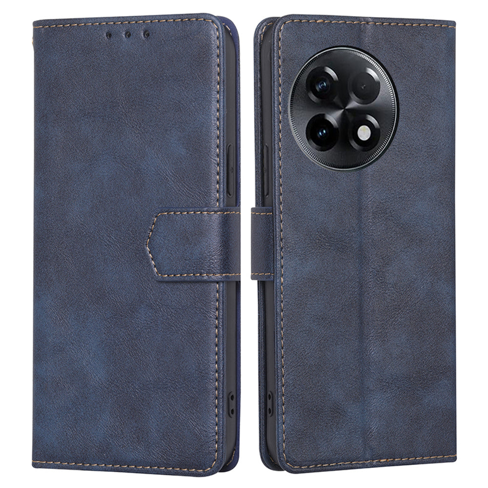 For OnePlus Ace 2 5G / 11R 5G PU Leather Wallet Phone Case Flip Stand RFID Blocking Protective Cover - Blue