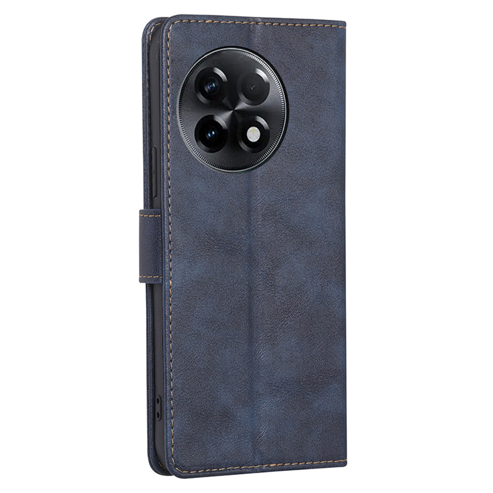 For OnePlus Ace 2 5G / 11R 5G PU Leather Wallet Phone Case Flip Stand RFID Blocking Protective Cover - Blue