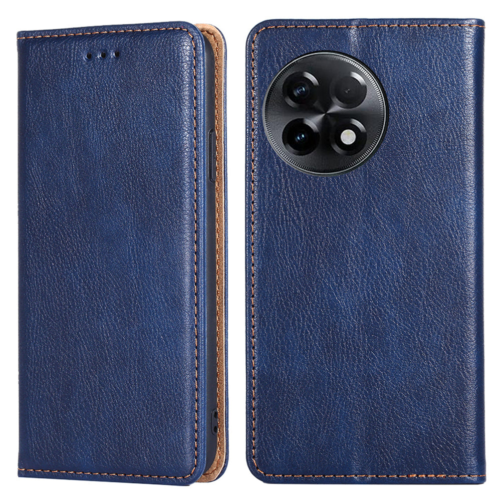 For OnePlus Ace 2 5G / 11R 5G Mobile Case PU Leather Wallet Stand Magnetic Closing Protective Cover - Blue