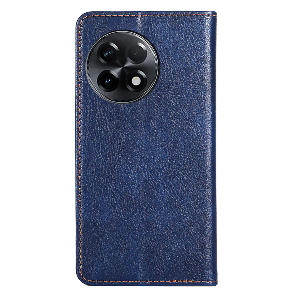 For OnePlus Ace 2 5G / 11R 5G Mobile Case PU Leather Wallet Stand Magnetic Closing Protective Cover - Blue